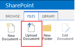 upload document button