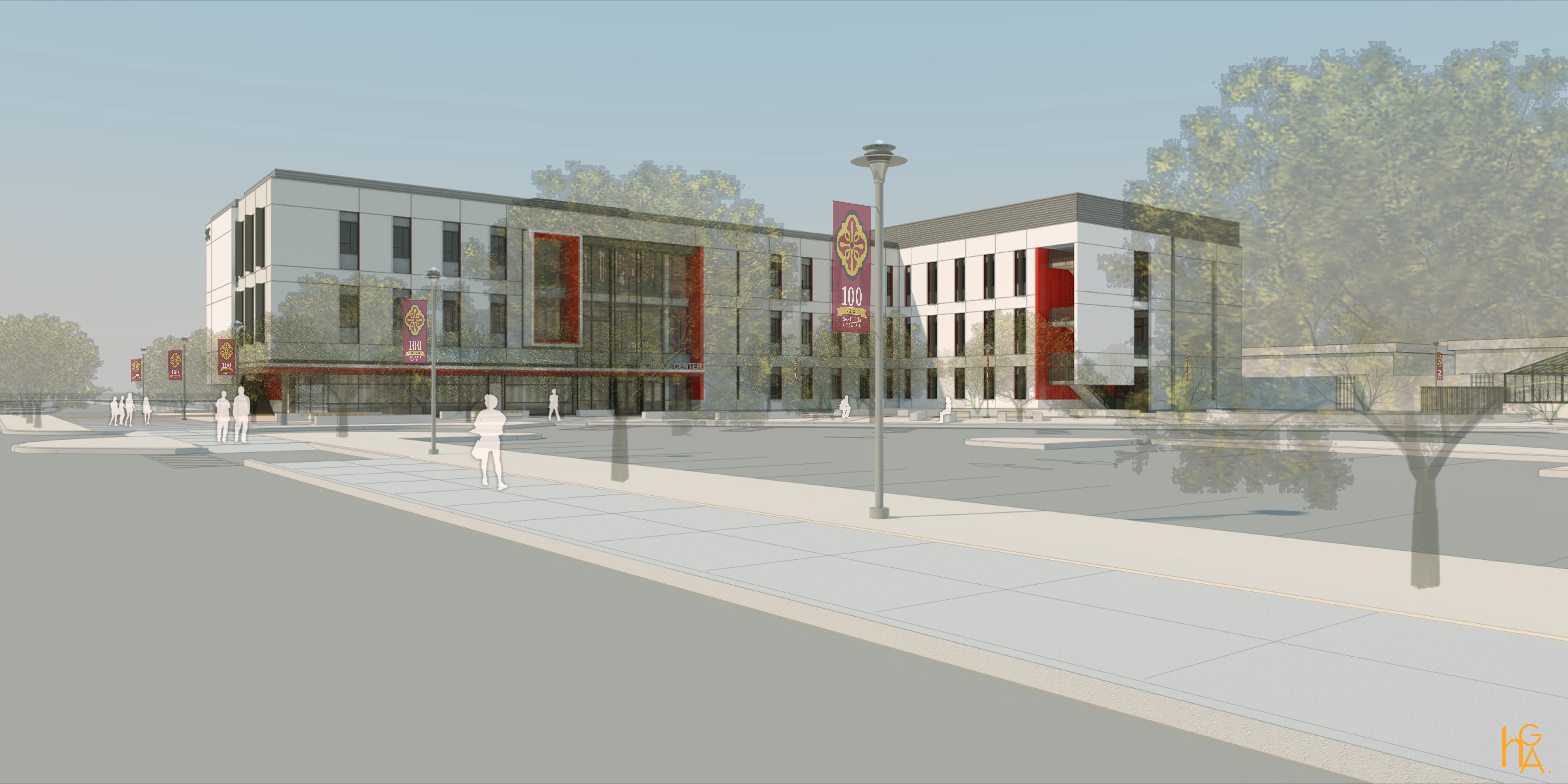Front exterior rendering of the planned Science Center building