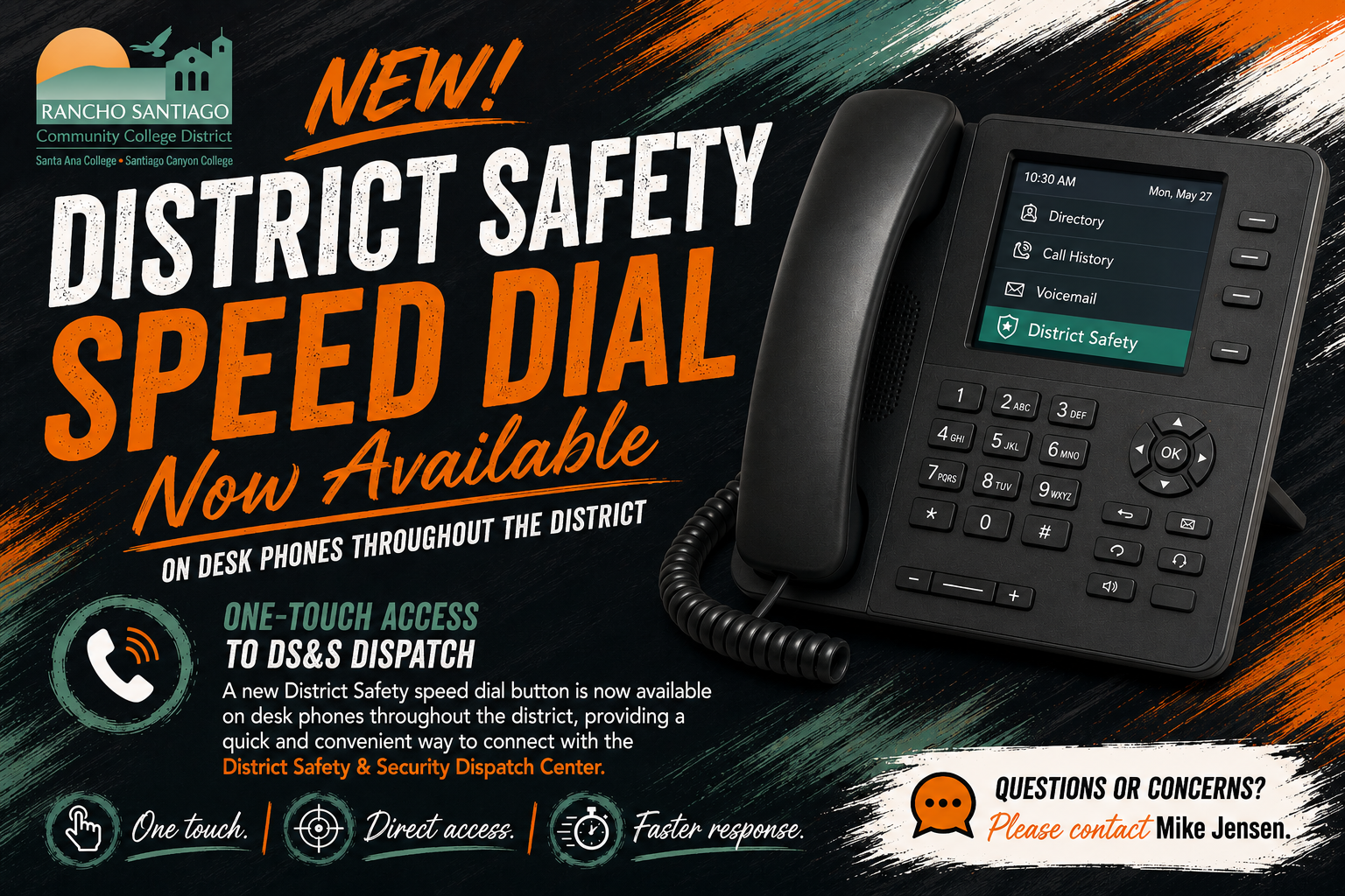 district speed dial graphic