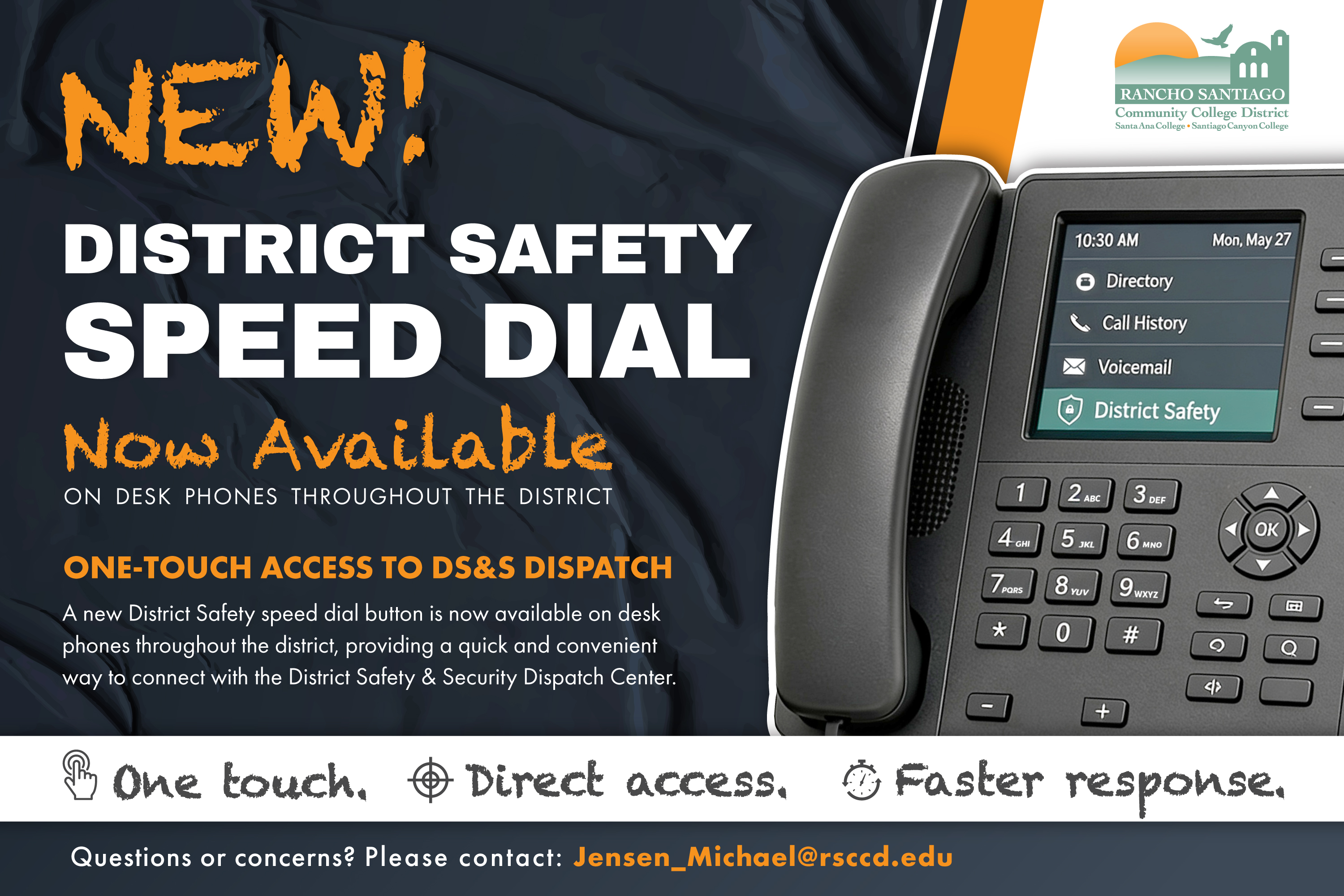 district speed dial graphic