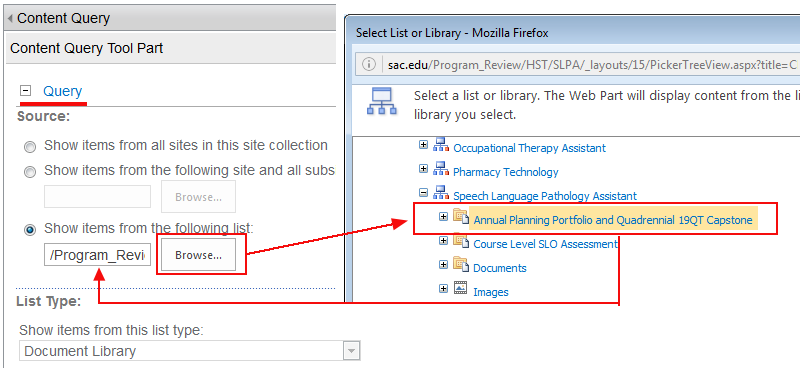 Select Documents library