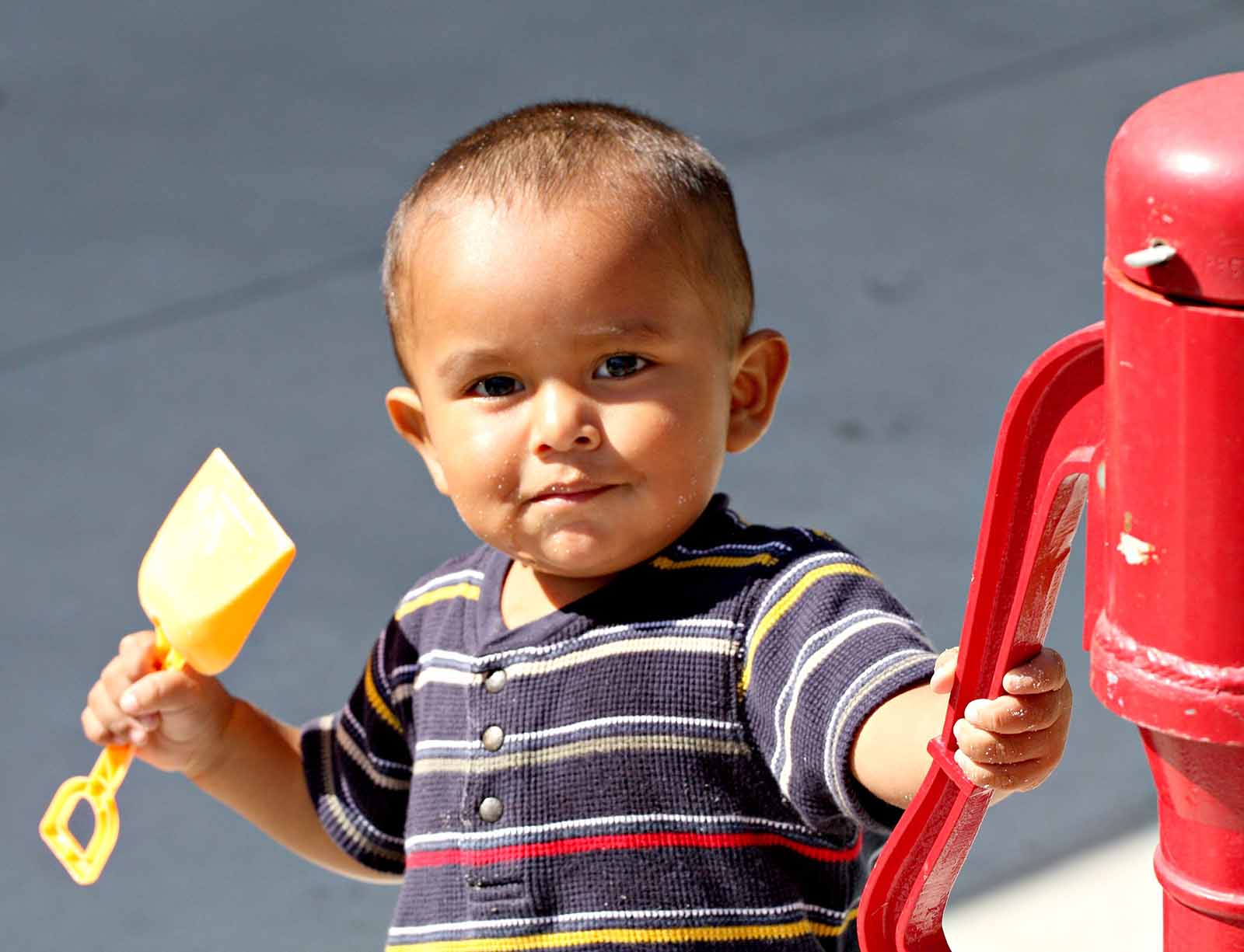 child playing on playground