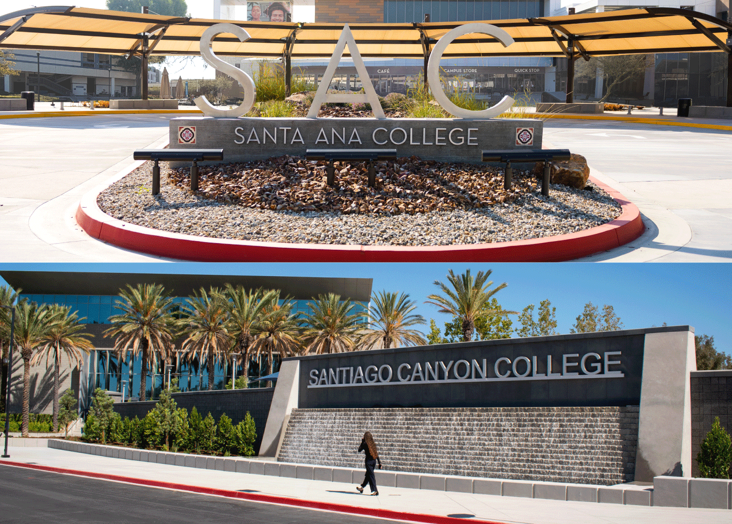Front view of SAC and SCC colleges